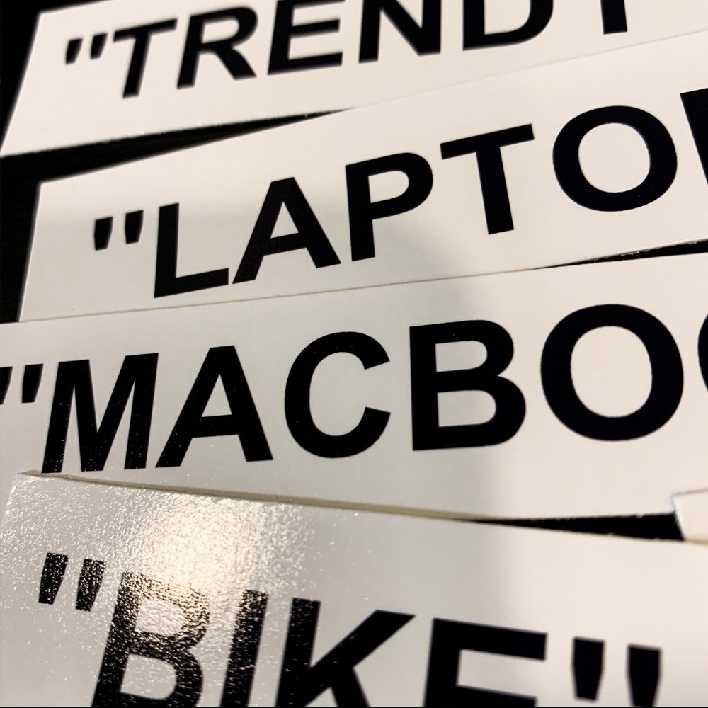 Pro Quality Custom Off-White Style Stickers Pack - Picture 2 of 3